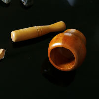 Chinese Tradition Mill Wooden Pestle Mortar Garlic Crusher Mill Spice Manual Pepper Vijzel En Stamper Kitchen Utensil OC50YM