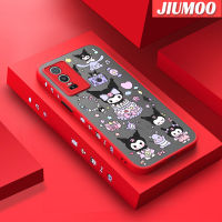 JIUMOO เคสสำหรับ VIVO Y76 5G เคส Y76s Y74s 5G ลายการ์ตูนเค้กคุโรมิแบบแข็งด้านข้างเป็นแบบมีน้ำค้างแข็งโปร่งใสเคสนิ่มป้องกันการกระแทกของกล้องปลอกซิลิโคน