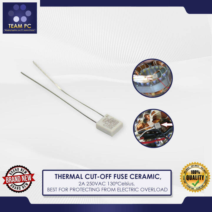 THERMAL CUTOFF FUSE CERAMIC, 2A 250VAC 130°Celsius, BEST FOR