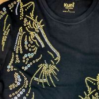 K98 เสื้อยืดติดเพชรลายเสือ Tiger Bling rhinestone t-shirt by kunibrand