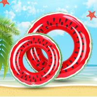Watermelon Pattern Baby Swimming Float Inflatable Swimming Ring Floating Kids Swim Pool Circle Bathing Summer Adult Toddler Toys