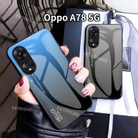 A98 Oppo A78 5G 2023เคสโทรศัพท์กระจกเทมเปอร์สำหรับ Oppo A78 5G A57 A58 4G 5G เคสเคสมือถือไล่สีฝาหลังกันกระแทกเคสโทรศัพท์