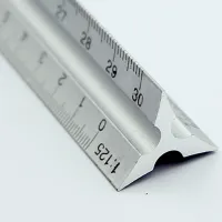 30cm lightweight Clear Triangle Aluminum Alloy Ruler Architect Silver Accurate Engineer Scale Technical high quality Cleaning Tools