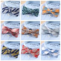 Mens bow tie Korean fashion casual BOW TIE COTTON trendy Plaid stripe bow tie Boys Clothing