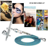 KKmoon Professional Gravity Feed Airbrush Kit with 1.8m Hose 0.2mm/0.3mm/0.5mm Needle 9cc Cup Air Brush for Art Painting Body Paint Manicure Spray Tool Temporary Tattoo Makeup Photo Retouching