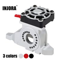 INJORA 1PCS Aluminum Alloy Motor Mount Heat Sink with Cooling Fan for 1/10 RC Crawler Car TRX-4 #8290  Power Points  Switches Savers