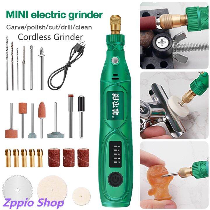 27PCS Professional Carving Drill Set】Mini Drill Power Tools 12V ...