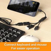 For pubg 3 In 1 Micro OTG USB Port Game Mouse Keyboard Adapter Cable Tablet Black Compatible All Tablet Cell Phone For Android Adapters