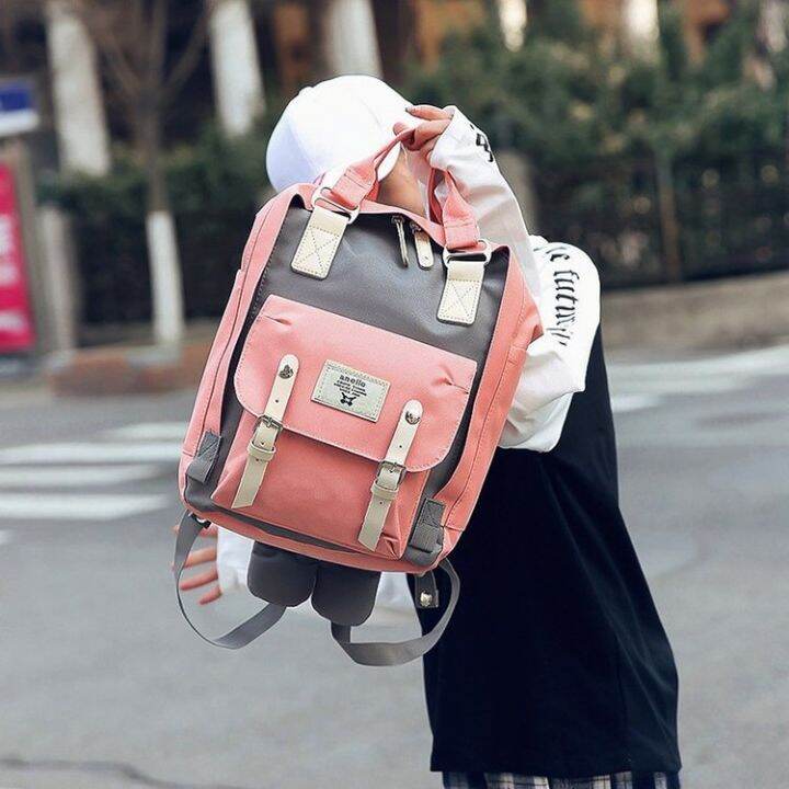 (16L) Women Korean Doughnut Macaroon Backpack Laptop Bagpack Student