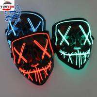 YANYAN พลาสติกทำจากพลาสติก ฮาโลวีน 10สี หน้าผี ไฟ LED ที่กลัวกลัว ชุดฮาโลวีน ฮาโลวีน