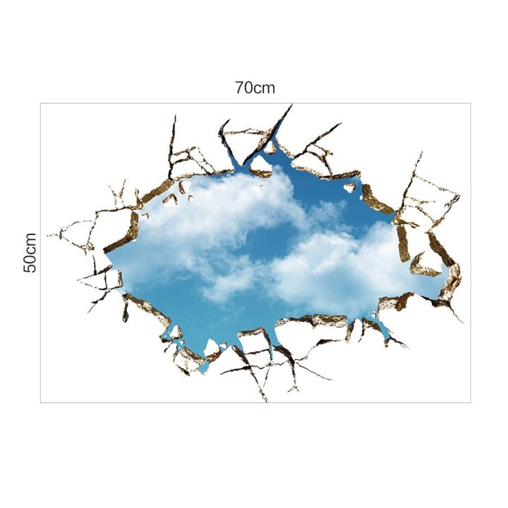 24-home-accessories-3d-broken-wall-against-blue-sky-wallpaper-สำหรับห้องนั่งเล่นห้องนอนฉากหลังสติ๊กเกอร์ตกแต่งผนังพีวีซีลอกออกได้มีกาวในตัว