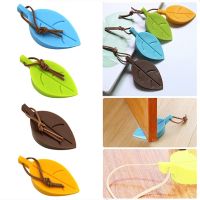 【LZ】 Childrens 4-Color Cartoon Leaf Door Stopper Anti-Clip Hand Device Safety Supplies Infant Safety Door Card Silicone Door Stop