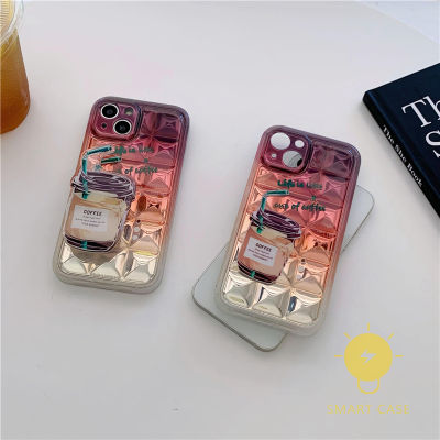 For เคสไอโฟน 14 Pro Max [Coffee Pop Grip Shining Texture] เคส Phone Case For iPhone 14 Pro Max Plus 13 12 11 For เคสไอโฟน11 Ins Korean Style Retro Classic Couple Shockproof Protective TPU Cover Shell