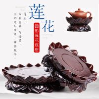 Buddha statue base solid wood Guanyin Bodhisattva lotus for worship Buddha round wood furnishings incense burner