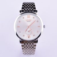 LONGBO Brand Rhinestone Quartz Wristwatches Silver Stainless Steel Waterproof Watches Men Bussiness Fashion Causal Watches 8805A