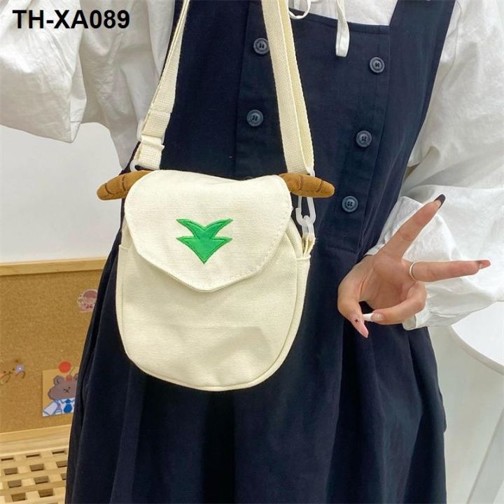 2023-ใหม่การ์ตูนน่ารักหวานญี่ปุ่นกระเป๋าผ้าใบ-yangcun-uniform-diagonal-กระเป๋าโทรศัพท์มือถือกระเป๋าเหรียญ