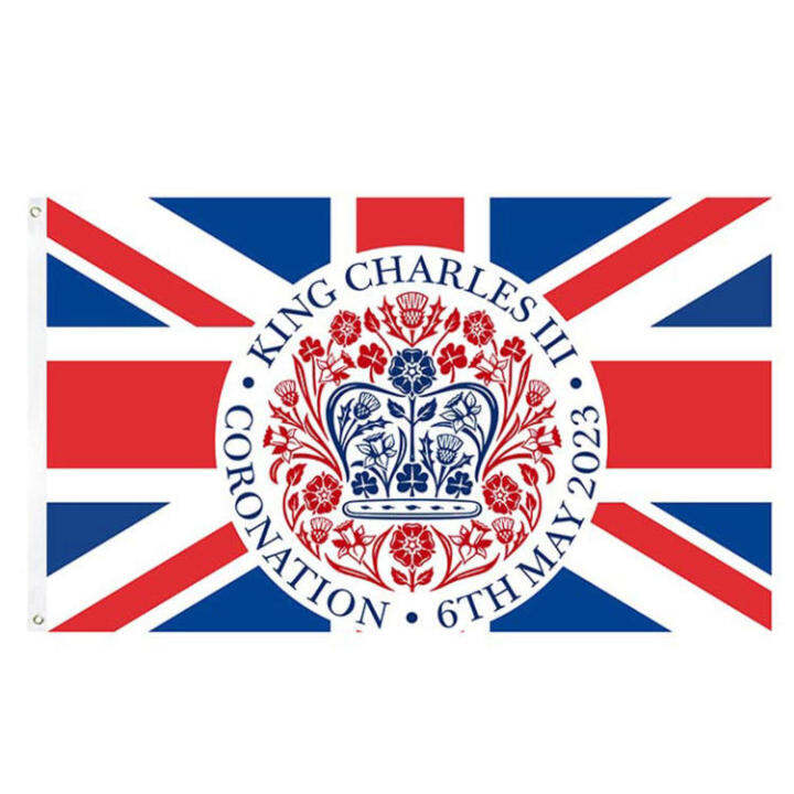 King Charles III Flag Union Jack Garden Flag 5x3 Ft Union Jack Flag