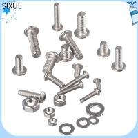 SIXUL 540PCS 304สแตนเลสสตีล ชุดน็อตและสลักเกลียว M3 M4 M5 M6 Bolts and NUTS washers Assortment KIT ชุดแยกสกรู สกรูฝาครอบซ็อกเก็ตหัวปุ่ม HEX มืออาชีพด้านการ