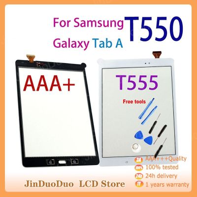 9.7  "ระบบสัมผัสเหมาะสำหรับ Samsung Galaxy Tab A T550หน้าจอสัมผัสดิจิไทเซอร์ที่เหมาะกับ Samsung T550 T555 SM-T555 SM-T550จอสำรอง