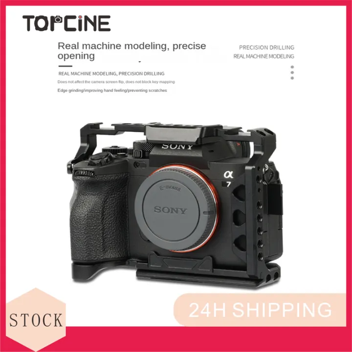 TOPCINE Full Cage Sony A7 IV A7M4 Camera Cage Rig for Sony Alpha 7 IV/A7M III/A7R III with ARRI