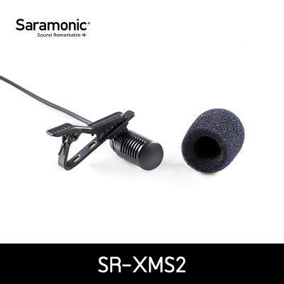 Saramonic ไมโครโฟนหนีบปกเสื้อ SR-XMS2 หัวแจ็ค 3.5mm TRS ตัวผู้ สายยาว 6 เมตร
