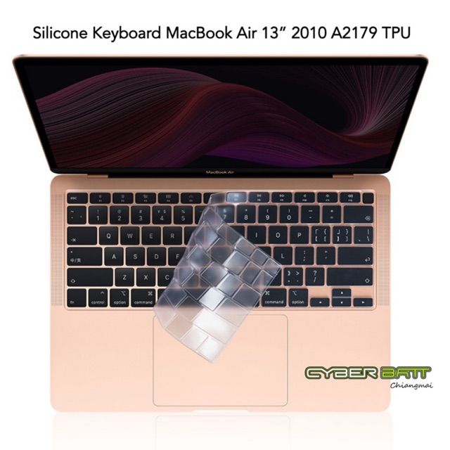 silicone-แป้นพิมพ์-macbook-air-13-2020-a2179-ใส-tpu-ดำไทย-อังกฤษ-พร้อมส่งจากไทยค่ะ