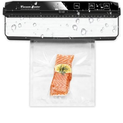 Electric Home Professional Food Vacuum Sealer Machine Widen Double Pump Thermal Sealing for Foods Preservation with Storage Bags