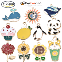 Beebeecraft 5-20 ชิ้นเป็นมิตรกับสิ่งแวดล้อมจี้โลหะผสมเคลือบแคดเมียมฟรีและปราศจากสารตะกั่วและนิกเกิลฟรีทานตะวันแสงทอง Goldenrod 27.5x15.5x1mm รู: 1.8 มม.