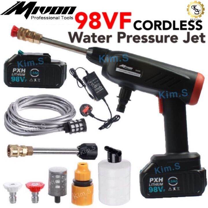Kim.S MCTO 36V 20000mAH 98Vf Cordless Water Jet Portable Car Wash High