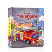 Sneak a peek at the original English picture book inside the series of fire engines Usborne 2021 new cardboard flipping Book hole Book peep inside how a fire engine works
