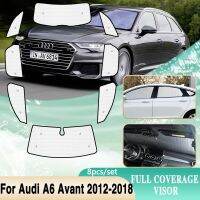 คลุมทั้งหมดม่านบังแดดสำหรับ Audi A6 Avant C7 4G 2012 ~ 2018กันลมหน้าต่างรอบทิศทางแบบเต็มอุปกรณ์เสริมรถยนต์2013 2014 2015 2016