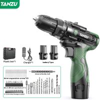 12V Cordless Drill 40Nm Torque Adjustable Speed Home Power Driver Tools Driller With LED Light Li-ion Battery Plastic Box Tanzu