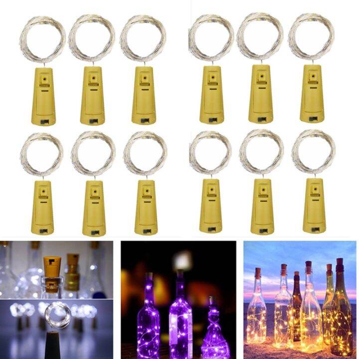 Led Lights Decoration Bottle Copper Wine Bottle String Lights Cork