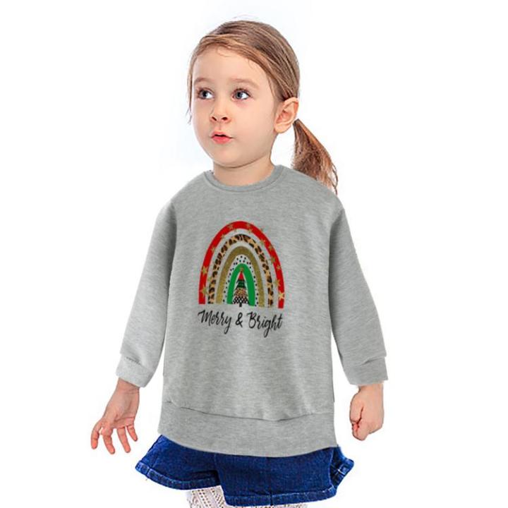 children-long-sleeve-crewneck-sweatshirts-soft-kids-rainbow-sweatshirt-christmas-long-sleeve-pullover-tops-for-family-gatheringtravel-delightful