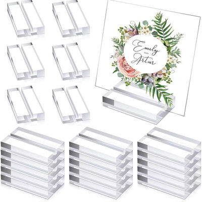 Fancy Card Holders For Weddings Sleek Desktop Note Holders Stylish Sign Holders For Events Decorative Table Card Holders Elegant Acrylic Note Stands