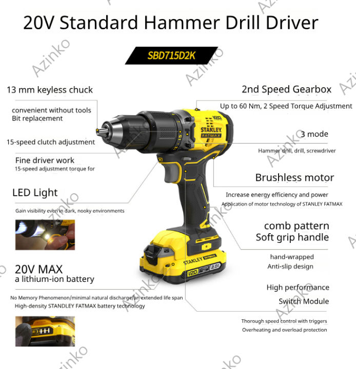 stanley-20v-ค้อนเอนกประสงค์ชุดสว่าน