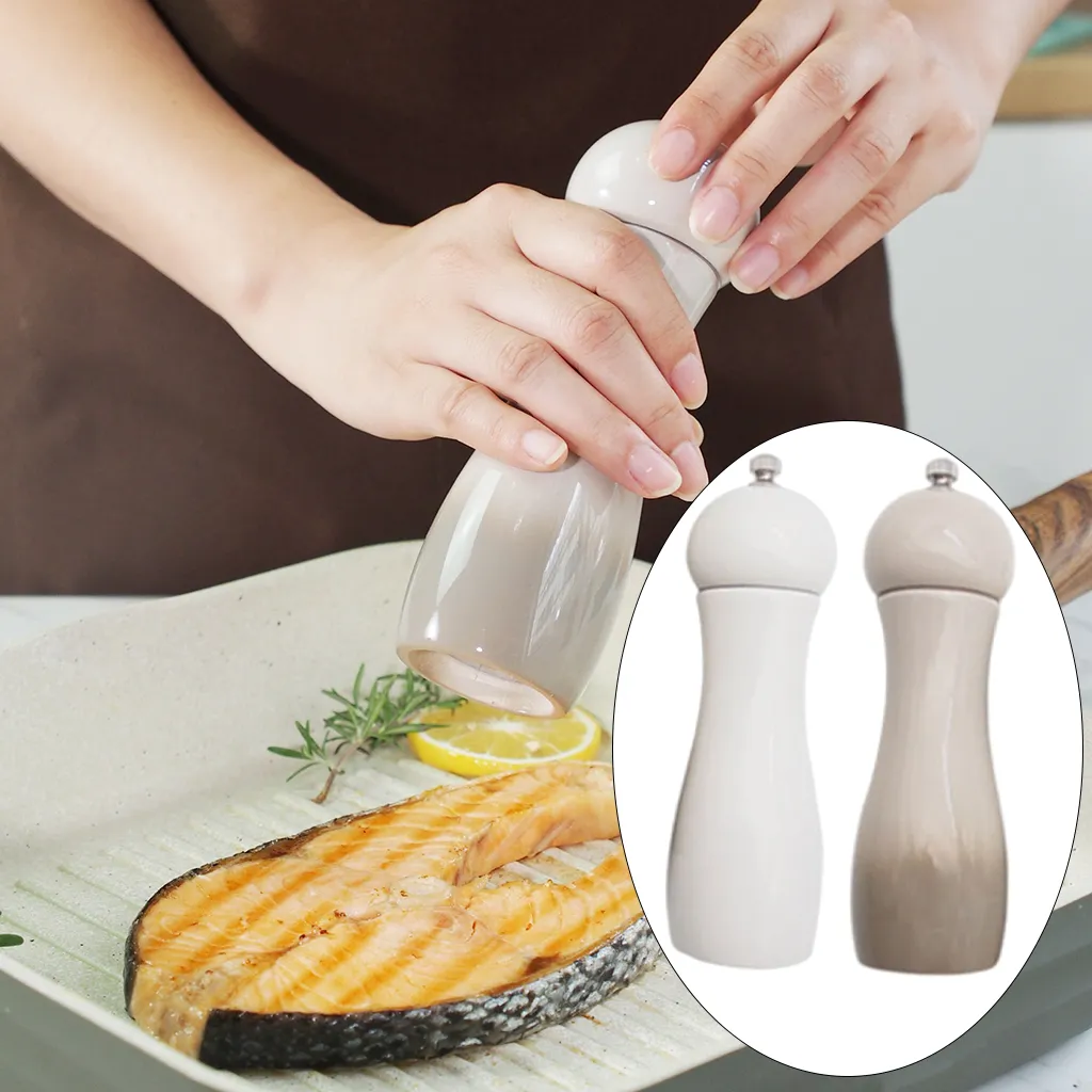 Salt And Pepper Grinder Stainless Steel Grinders Refillable Sea Salt, Black Peppercorn 人気の春夏