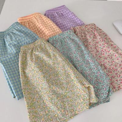 Sports Shorts Popular Soft Wide Leg Women Summer Floral Print Home Shorts Homewear  Sleeping Shorts  Pajama Shorts