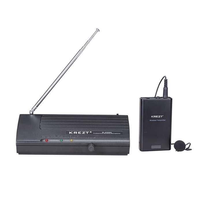 Krezt Wireless Microphone Clip On K2380 (Mic Imam / Mic Jepit) sedia mic bluetooth karaoke