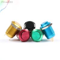 12mm Metal Oxidized push button Switch flat round waterproof momentary reset 1NO pin terminal red black blue Gold Green