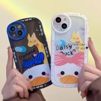 เคส RouJiang สำหรับ iPhone 15 14 13 12 11 Pro Max X Xr Xs Max 7 8 Plus SE 2020เคสโทรศัพท์เป็นคู่ลายการ์ตูนเป็ดน่ารักคลาสสิก