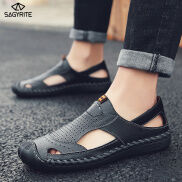 Xăng Đan SAGYRITE Cỡ 38-46 Cho Nam Xăng Đan Da Đi Bộ Đường Dài Dép Xăng