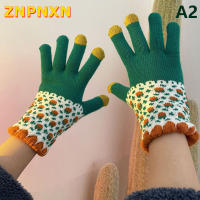 ZNPNXN 1คู่ผู้หญิงฤดูหนาวถุงมือ Plush Warm Mittens Full Finger Touch Screen Glove