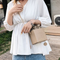 Casual Lady Simple Multipurpose Small Bucket Bag Shoulder Messenger Bag Small Beach Shopping Bag