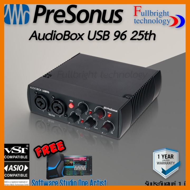 สินค้าขายดี-presonus-audiobox-usb-96-25th-2x2-usb-2-0-audio-interface-usb-ออดิโออินเตอร์เฟสสำหรับ-studio-home-studio-producer-ที่ชาร์จ-แท็บเล็ต-ไร้สาย-เสียง-หูฟัง-เคส-ลำโพง-wireless-bluetooth-โทรศัพท์