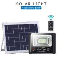 lights4u Floodlight ฟลัดไลท์ พลังงานแสงอาทิตย์ Spot Light Solar cell 40 วัตต์ จอ Led แสดงผลแบตเตอรี่ โคมเพชร โคมไฟสวน โคมไฟถนน โคมไฟโรงรถ โคมไฟพลังงานแสงอาทิตย์ แผงโซล่าร์ พร้อมรีโมท โคมไฟสปอร์ตไลท์แสดงสถานะแบตเตอรี่ แท้จาก แสงขาว 2019