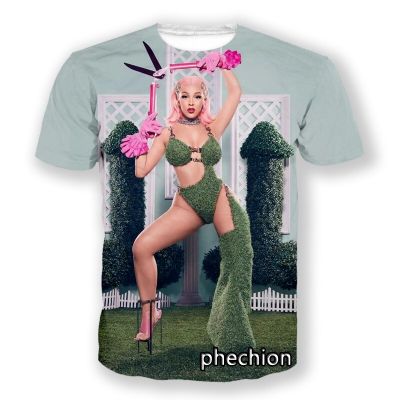 Phechion ใหม่แฟชั่นผู้ชาย/ผู้หญิง Doja Cat 3D พิมพ์แขนสั้นเสื้อยืดลำลองกีฬา Hip Hop ฤดูร้อน T เสื้อ Tops S01