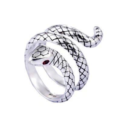 Snake Ring S.925 แหวน Snake ย้อนยุค แหวนผู้ชาย แหวนผู้หญิง เครื่องรางนำโชค Free size