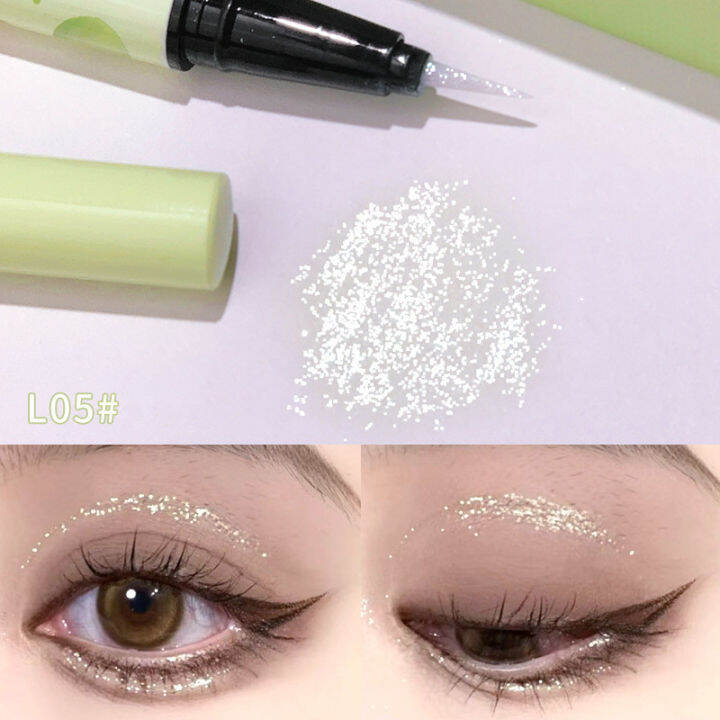 shiny-eyeliner-brighten-eyelid-liquid-glitter-eye-liners-rose-eyeshadow-lasting-non-smudge-highgloss-silkworm-makeup