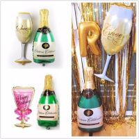 New Champagne Cup Beer Bottle Balloons Aluminium Foil Ballon Birthday Party Festival Navidad New Year Decoration Globos Adhesives Tape